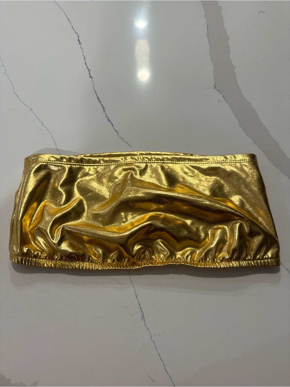 Gold Metallic Crop Top / Bandeau